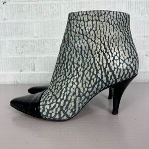 3.1 Phillip Lim Women's Maggie Leather Ankle Boots Booties Black Gray Size 36/6